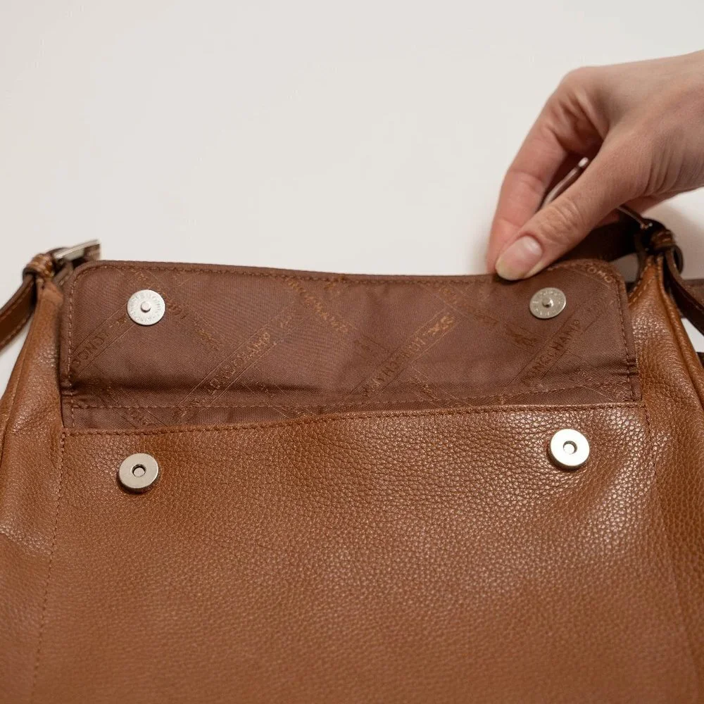 ~ FIRM PRICE ~ 
VINTAGE LONGCHAMP Camel Colored Leather Crossbody - Picture 12 of 16